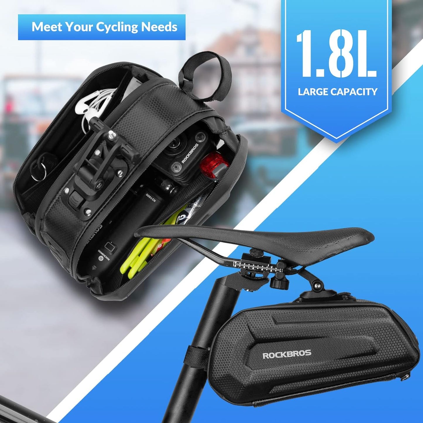 ROCKBROS B69 Wodoodporna torba rowerowa z szybkozlaczka 1.8L