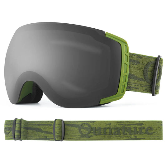 Gogle narciarskie Qunature, gogle snowboardowe, przeciwmgielne UV400, damskie/męskie, dla osób noszących okulary