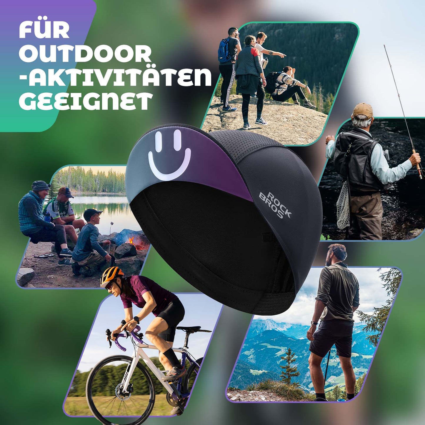 Letnia czapka kolarska, antypotowa, lekka, unisex, ROCKBROS