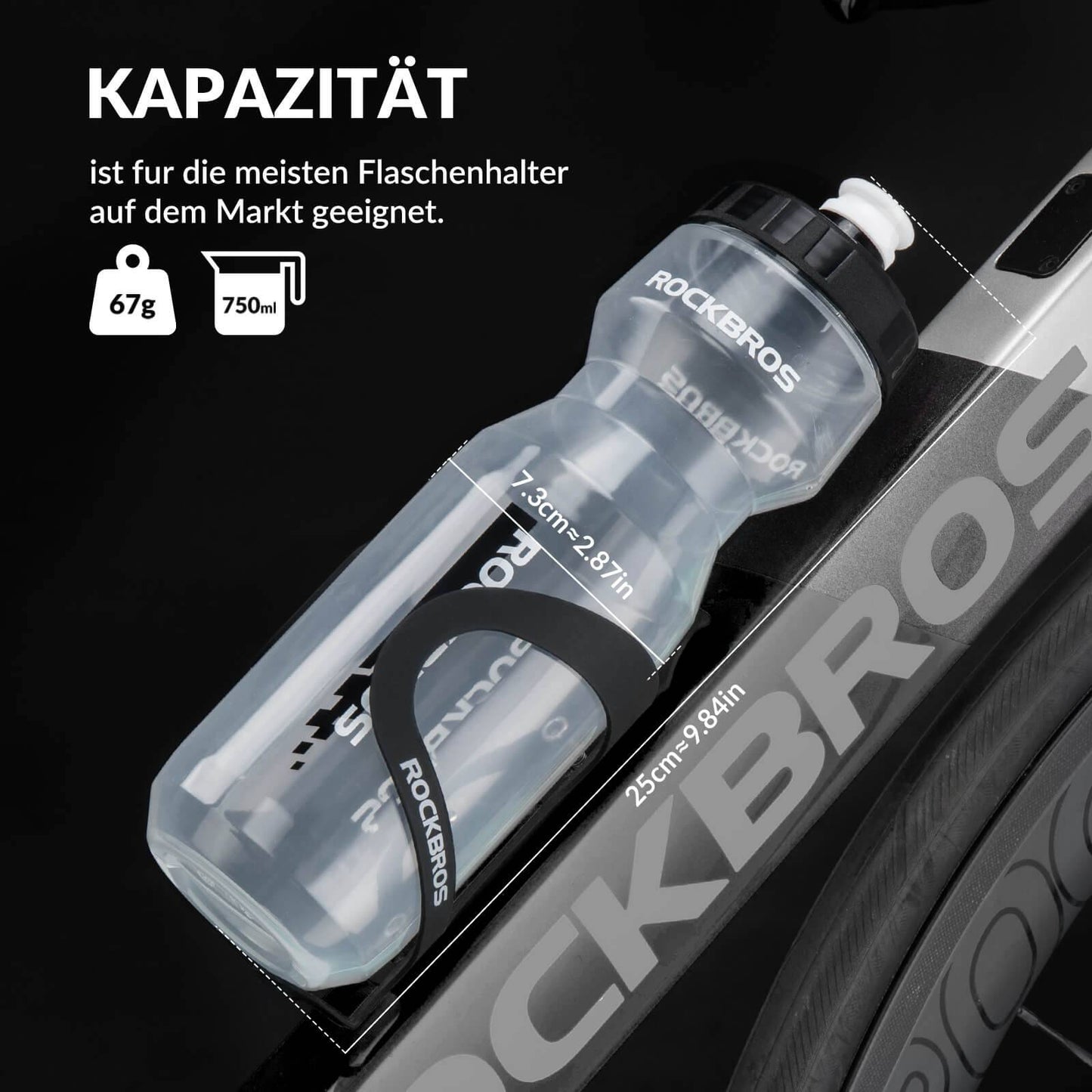 Butelka na wodę sportowa 750 ml Butelka na wodę rowerowa bez BPA ROCKBROS