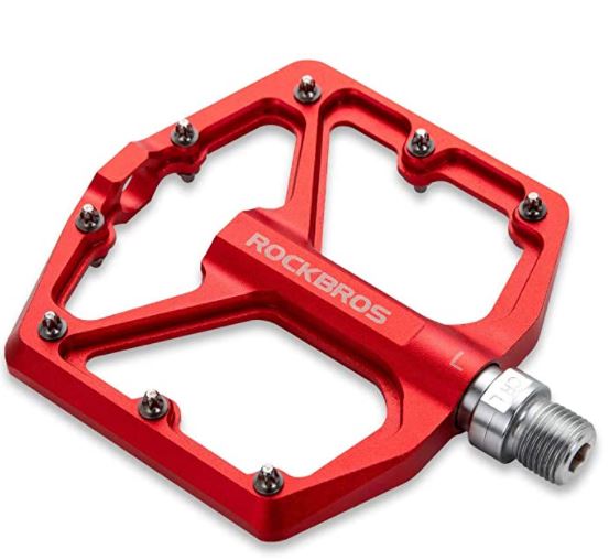 ROCKBROS Pedały do rowerów szosowych aluminiowe pedały platformowe ultralekkie antypoślizgowe pedały rowerowe 9/16"