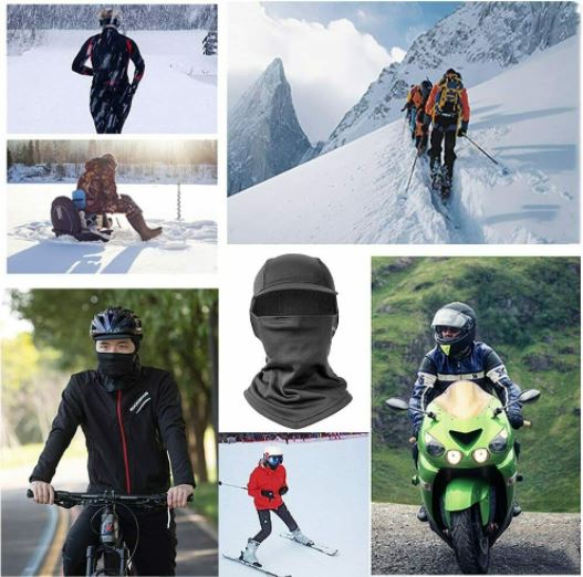 ROCKBROS Kominiarka zimowa maska ciepła czapka z daszkiem balaclava rowerowa motocyklowa