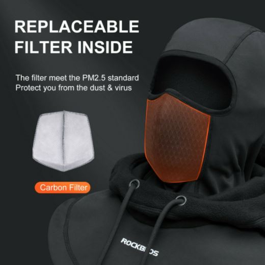 ROCKBROS Maska narciarska kominiarka termiczna z polaru czapka zimowa pod kask