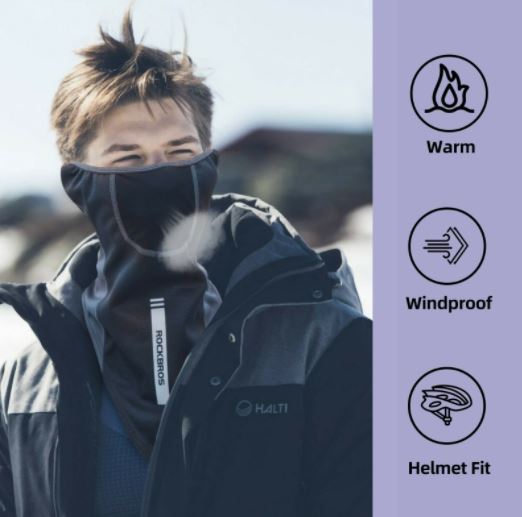 ROCKBROS Zimowy szalik motocyklowy szal balaclava pół kominiarka unisex