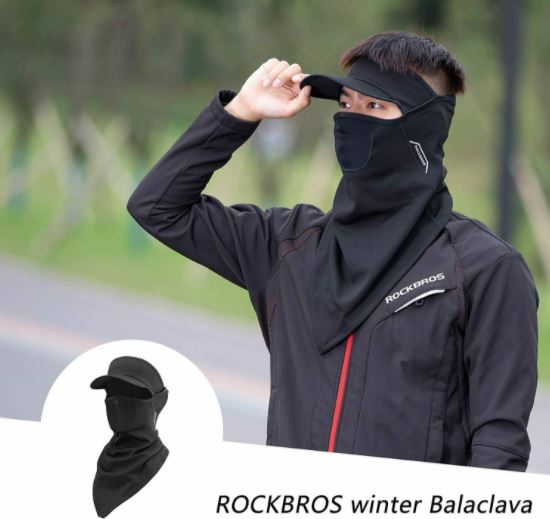 ROCKBROS Pół kominiarka rowerowa maska rurowa szalik wiatroszczelna balaclava motocyklowa