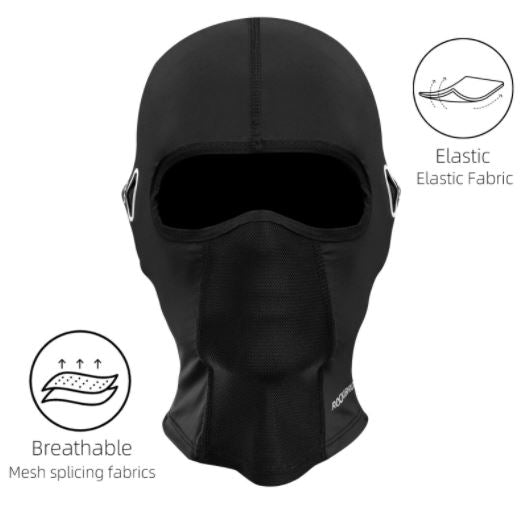 ROCKBROS Kominiarka oddychająca balaclava bandana motocyklowa UPF50+ letnia jedwab lodowy bez otworów na okulary