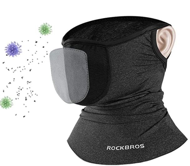 ROCKBROS Chusta na głowę balaclava wysoce elastyczna oddychająca wielofunkcyjna chusta UPF 50+ chłodzący kaptur kolarski półkominiarka