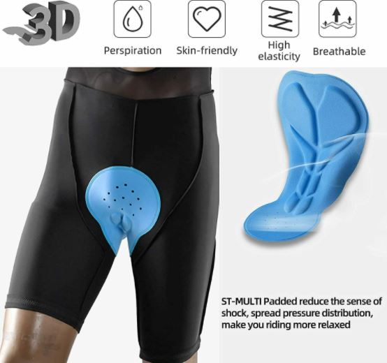 ROCKBROS Spodenki kolarskie z paskami krótkie spodenki kolarskie z wkładką M-4XL