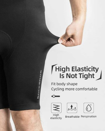 ROCKBROS Spodenki kolarskie z paskami krótkie spodenki kolarskie z wkładką M-4XL