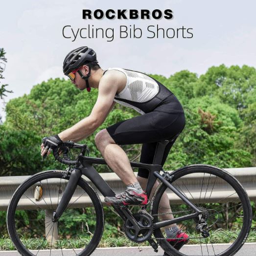 ROCKBROS Spodenki kolarskie z paskami krótkie spodenki kolarskie z wkładką M-4XL