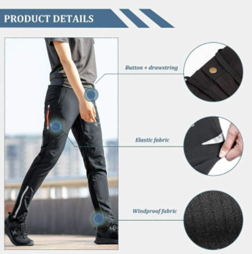 ROCKBROS Długie spodnie kolarskie męskie spodnie rowerowe sportowe