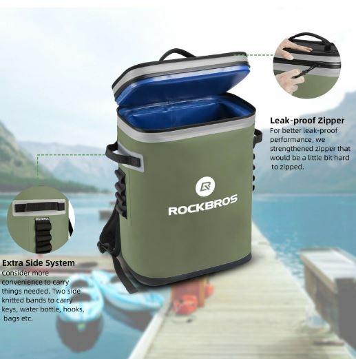 ROCKBROS Torba termoizolacyjna 20L wodoodporna lodówka turystyczna camping torba piknikowa