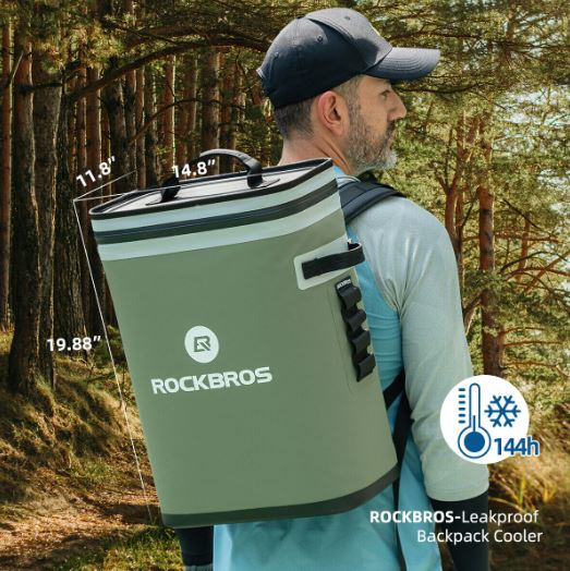 ROCKBROS Torba termoizolacyjna 20L wodoodporna lodówka turystyczna camping torba piknikowa