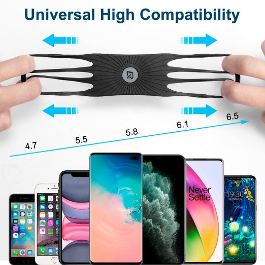 ROCKBROS Uchwyt na telefon komórkowy do roweru obrotowy uchwyt na telefon 360 ° do smartfona 4.0-6.8"