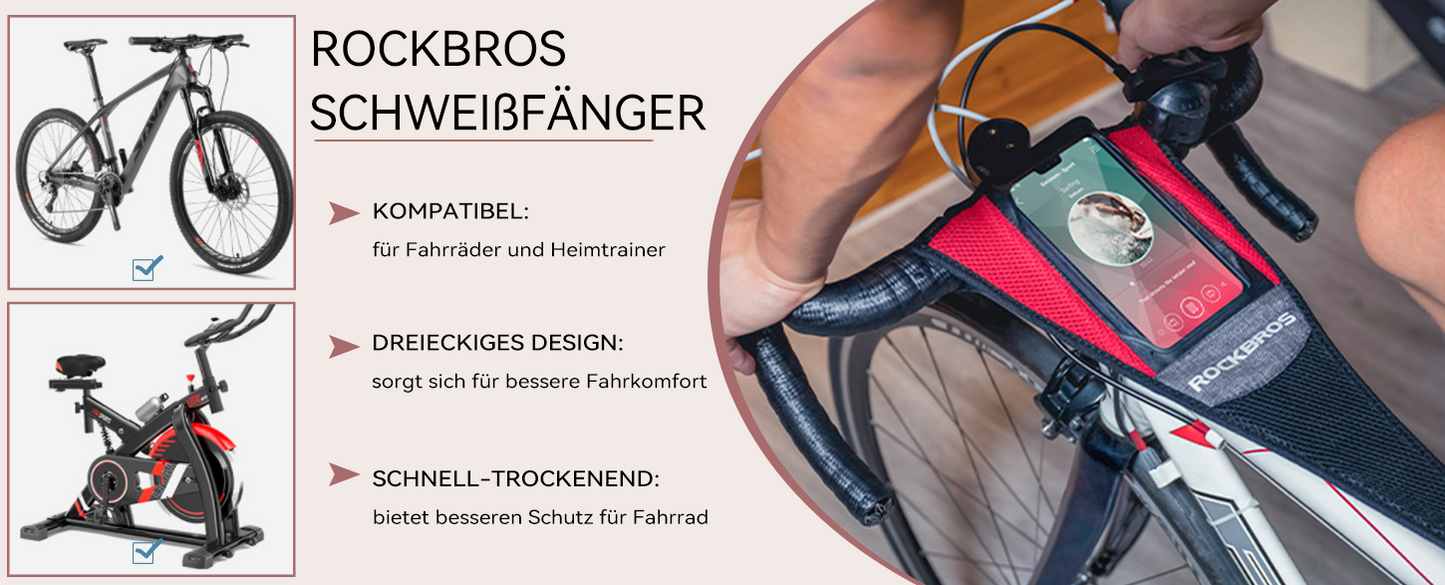 ROCKBROS Pochłaniacz potu do trenażerów rolkowych akcesoria do trenażerów rolkowych pochłaniający pot oddychający szybkoschnący