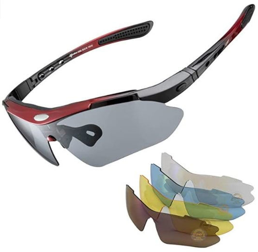 ROCKBROS 10003 Okulary rowerowe z 5 wymiennymi soczewkami