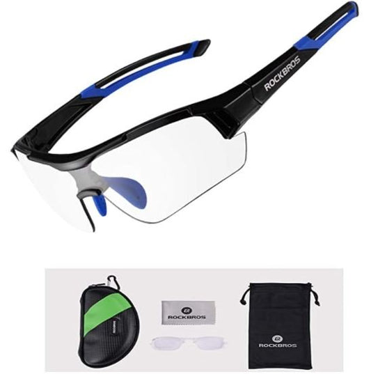ROCKBROS 10111 Okulary rowerowe przeciwsloneczne fotochromowe niebieskie
