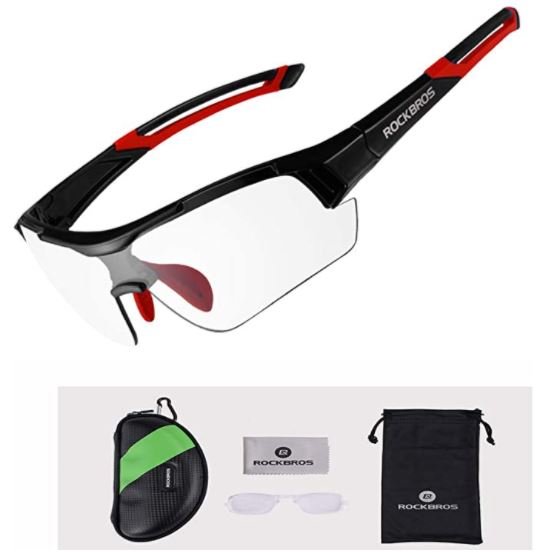 ROCKBROS 10111 Okulary rowerowe przeciwsloneczne fotochromowe niebieskie