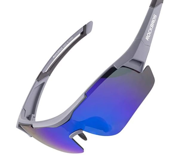 ROCKBROS 10118 Okulary z polaryzacja niebieskie (czerwone soczewki)