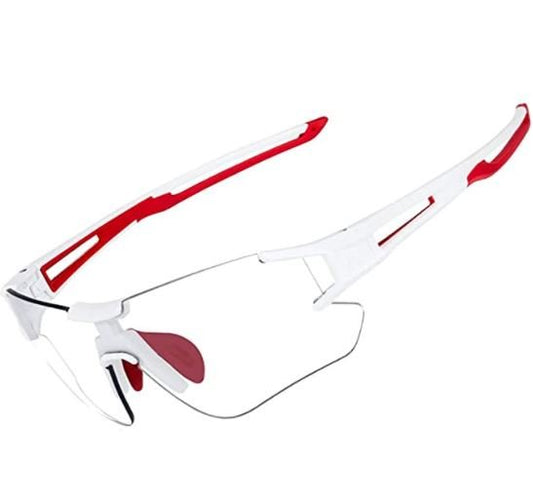 ROCKBROS 10126 Fotochromowe przezroczyste okulary rowerowe biale