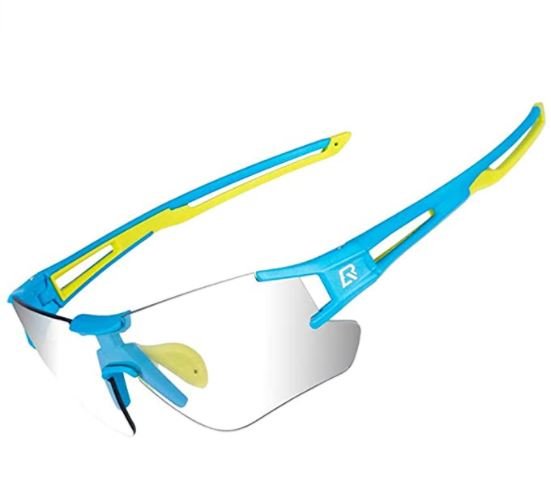 ROCKBROS 10126 Fotochromowe przezroczyste okulary rowerowe biale