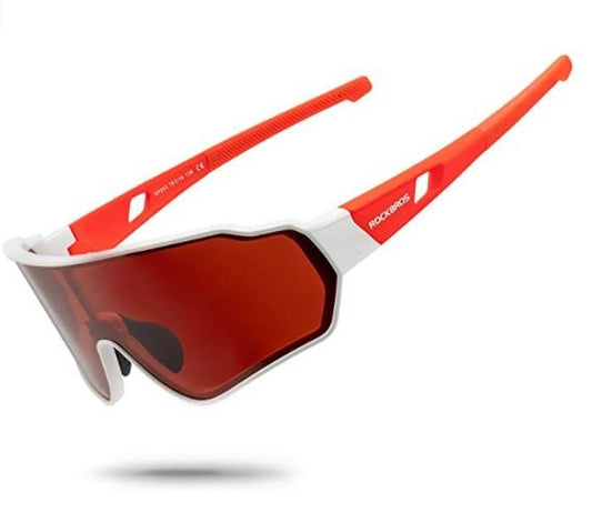 ROCKBROS 10163 Okulary rowerowe z polaryzacja bialo zielone