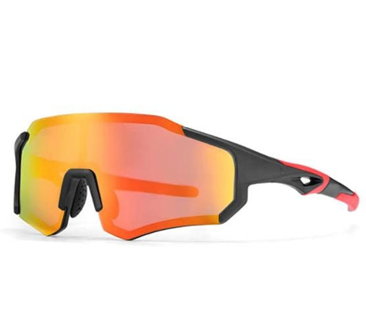 ROCKBROS 10182 Okulary sportowe z polaryzacja czarne (czerwone szkla)