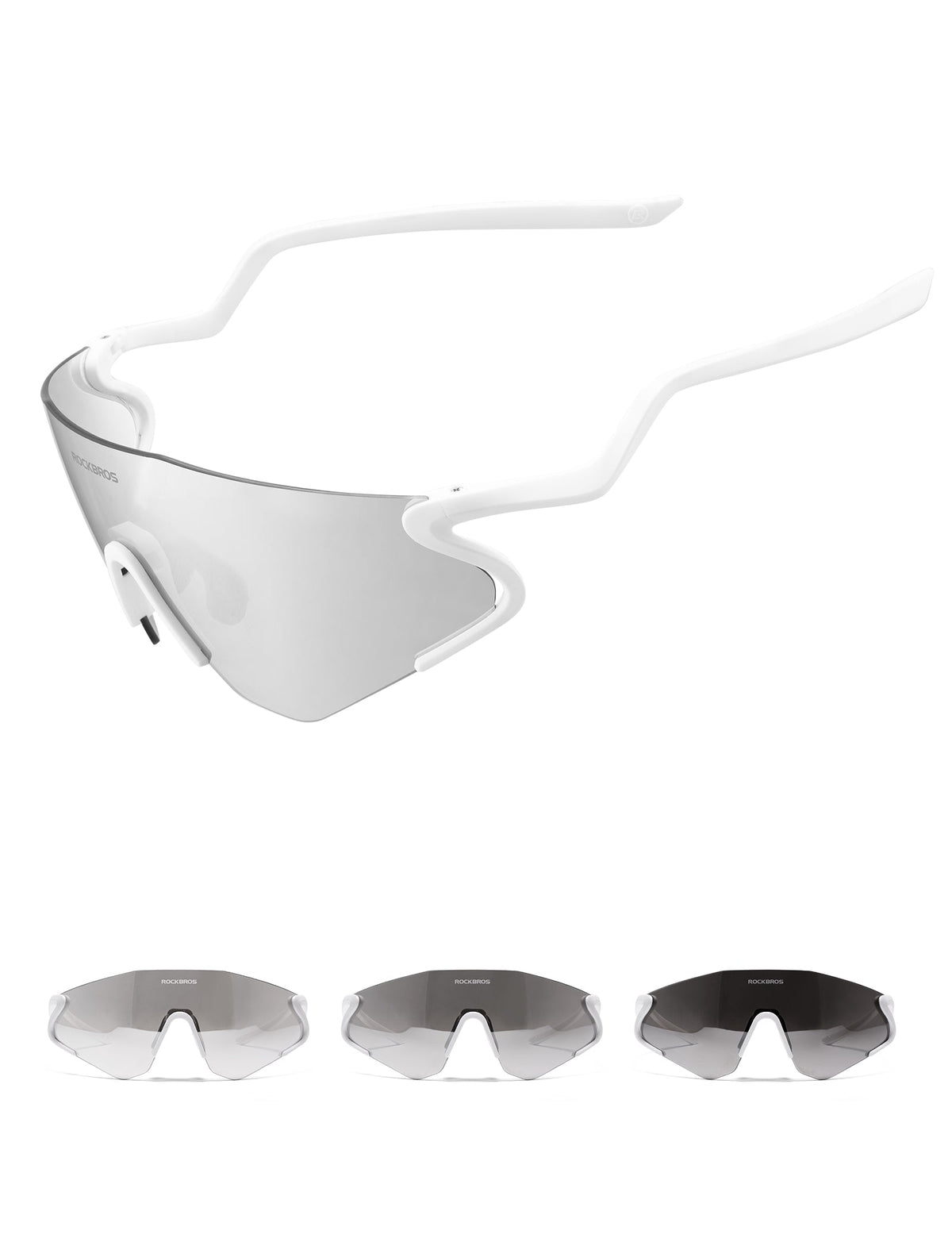 ROCKBROS Okulary rowerowe fotochromatyczne z ochroną UV400