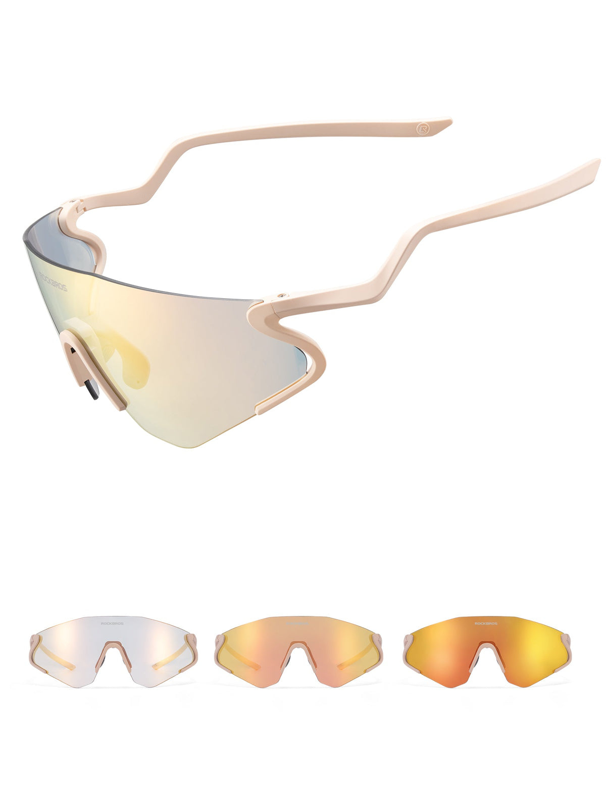 ROCKBROS Okulary rowerowe fotochromatyczne z ochroną UV400