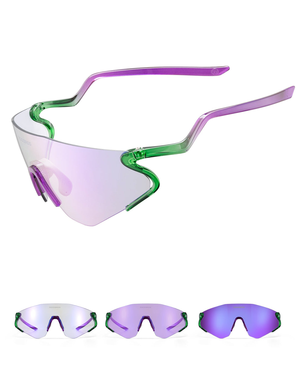 ROCKBROS Okulary rowerowe fotochromatyczne z ochroną UV400