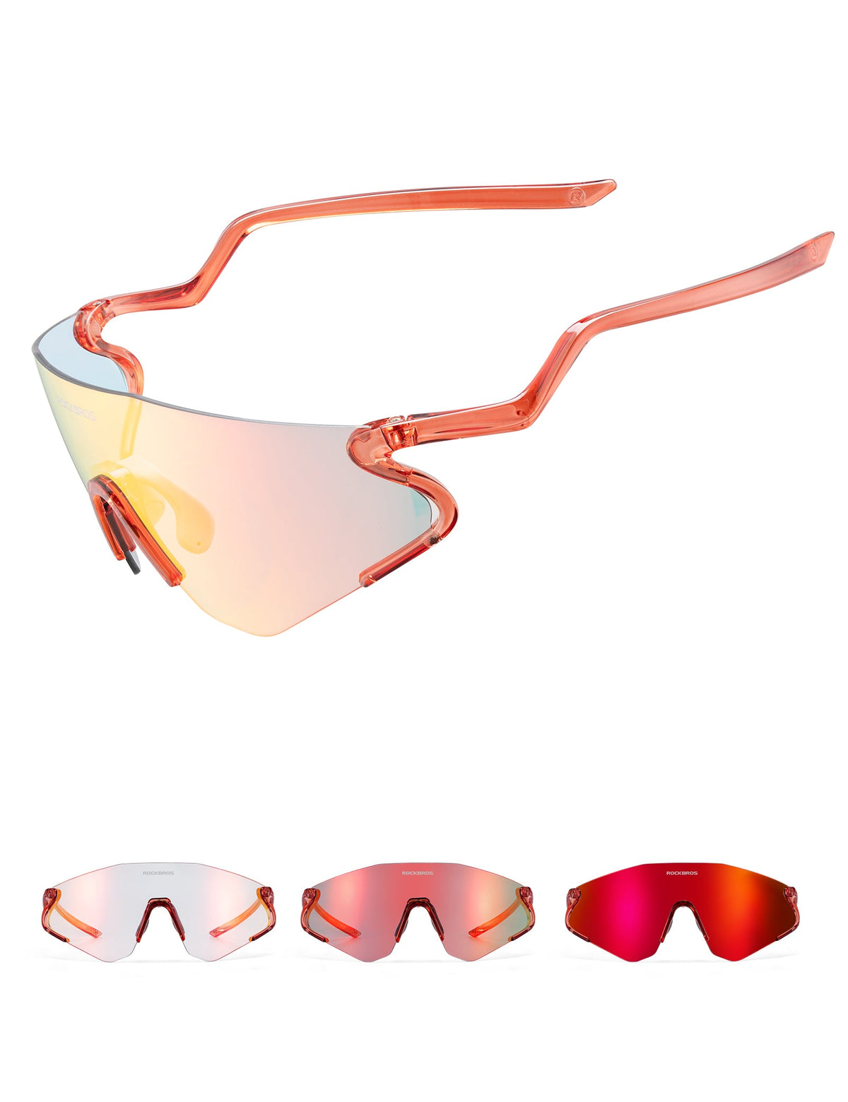 ROCKBROS Okulary rowerowe fotochromatyczne z ochroną UV400