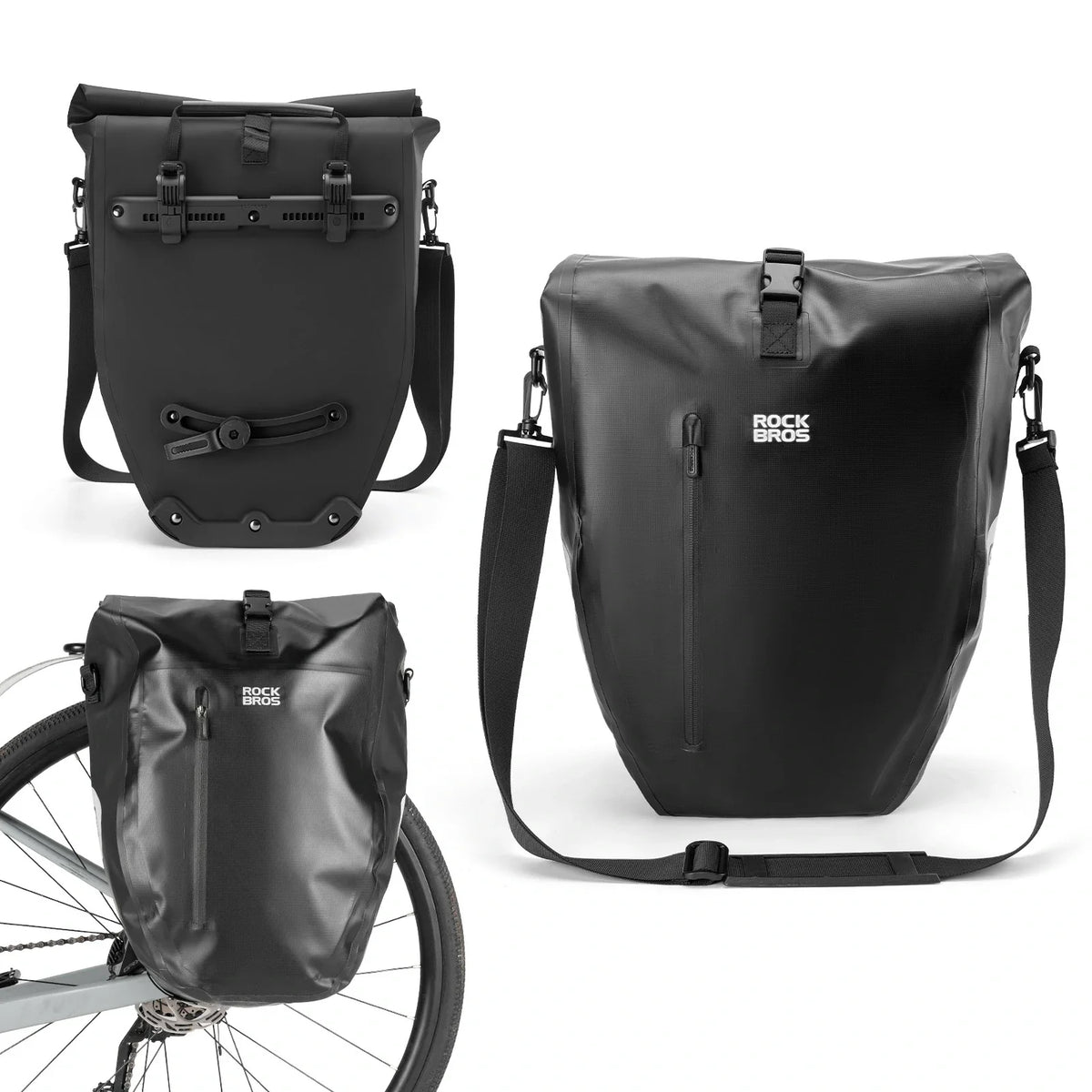 ROCKBROS 15L-20L Torba na bagażnik rowerowy 3-w-1