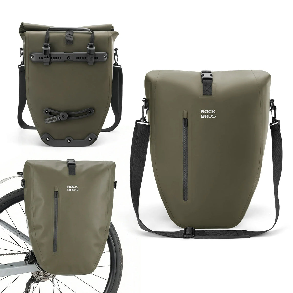 ROCKBROS 15L-20L Torba na bagażnik rowerowy 3-w-1