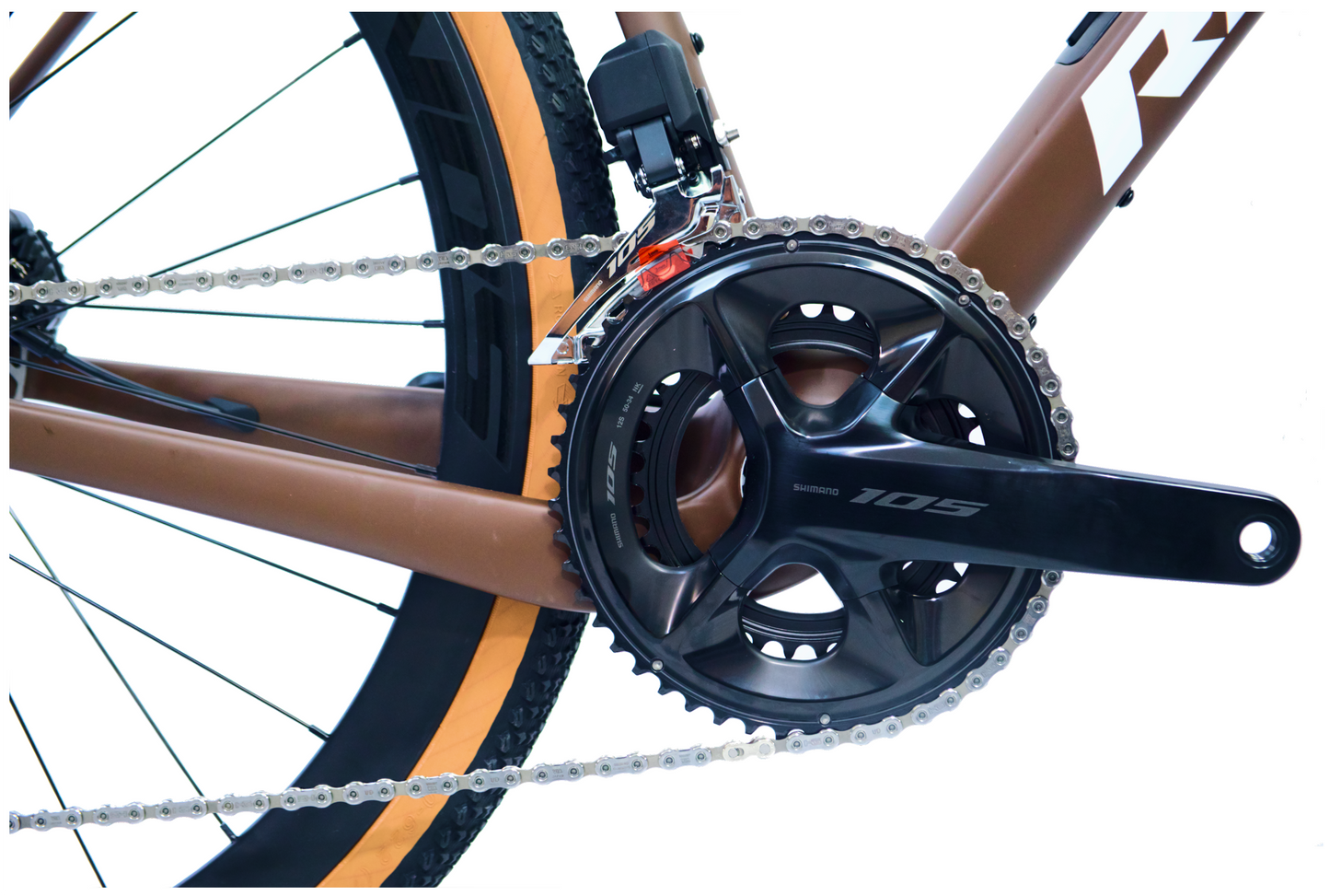 RINOS karbonowy rower gravel 700C Shimano 105 Di2 R7150 24 biegowy Sandman 8.0
