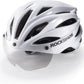 ROCKBROS Kask rowerowy dla dorosłych z wizjerem Magnetyczny zdejmowany Oddychający Regulowany dla mężczyzn i kobiet 58-62 cm