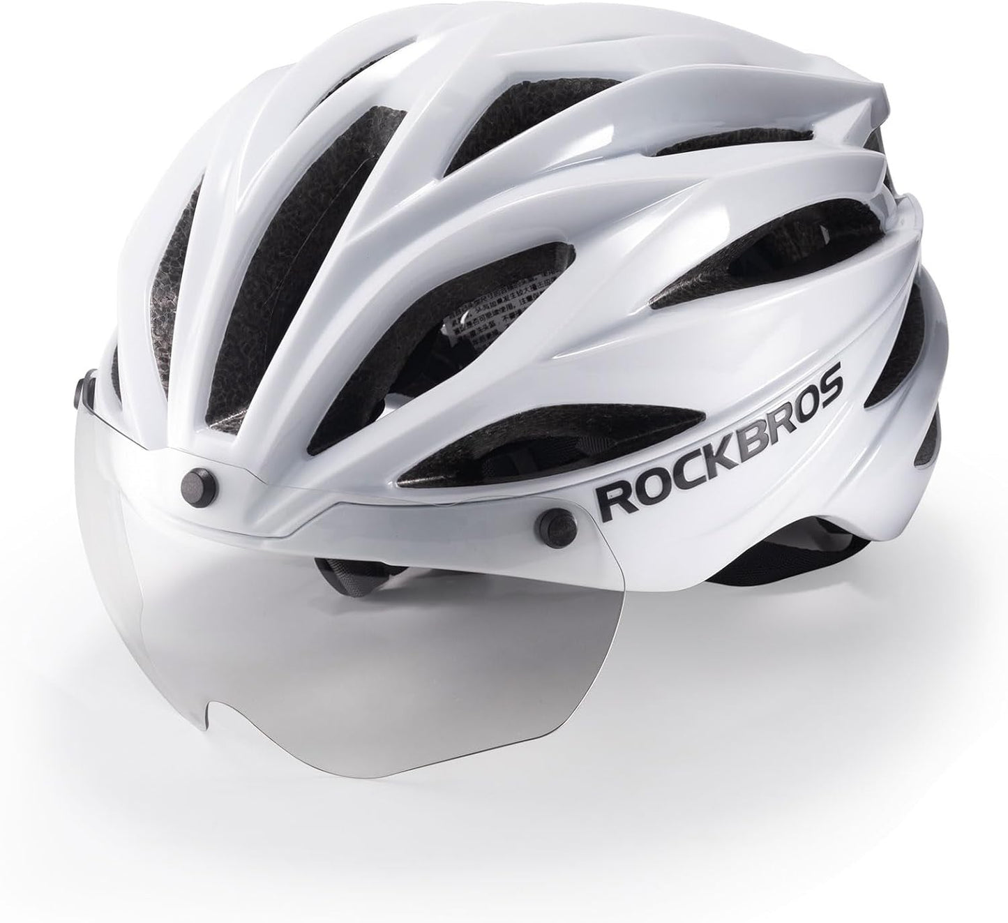 ROCKBROS Kask rowerowy dla dorosłych z wizjerem Magnetyczny zdejmowany Oddychający Regulowany dla mężczyzn i kobiet 58-62 cm