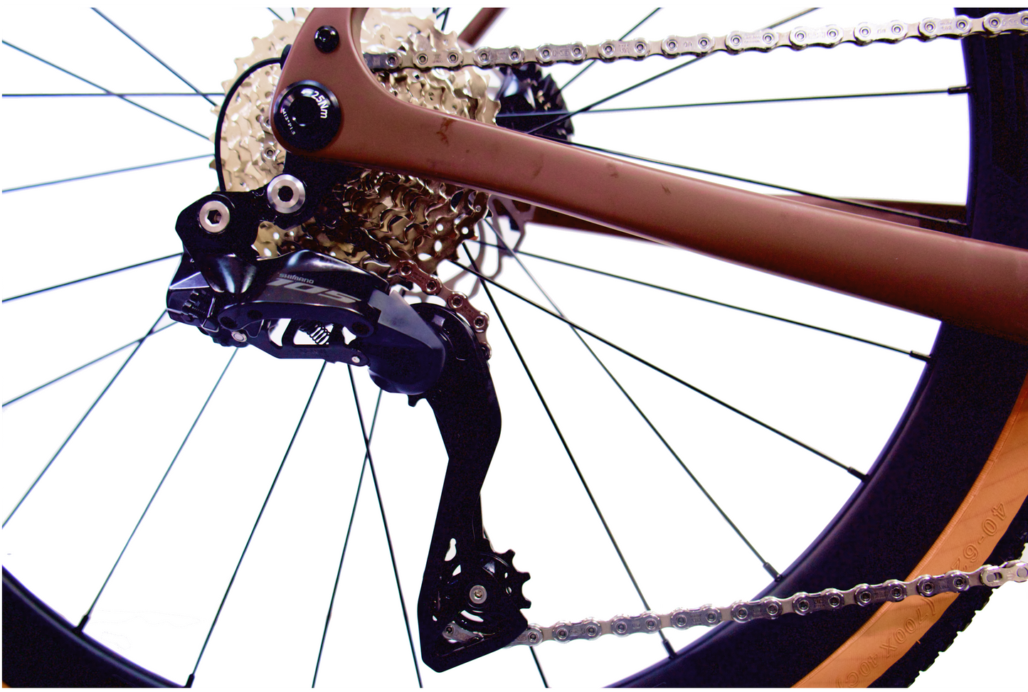 RINOS karbonowy rower gravel 700C Shimano 105 Di2 R7150 24 biegowy Sandman 8.0