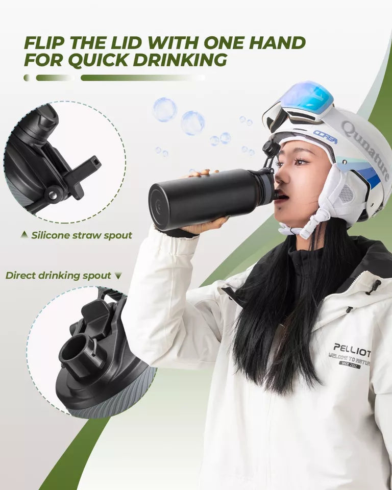 ROCKBROS Butelka ze stali nierdzewnej 550ml/650ml/1000ml/1200ml termos bez BPA butelka rowerowa