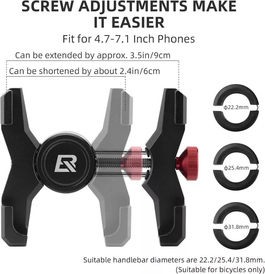 ROCKBROS rowerowy uchwyt na telefon komórkowy na kierownicę do smartfona 4,7-7,09 cala