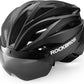 ROCKBROS Kask rowerowy dla dorosłych z wizjerem Magnetyczny zdejmowany Oddychający Regulowany dla mężczyzn i kobiet 58-62 cm