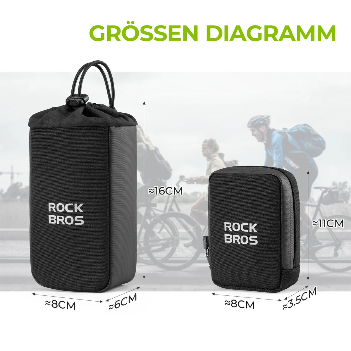 ROCKBROS Sakewka rowerowa z uchwytem na bidon i 0,3L Mini Przenośna sakiewka podsiodełkowa