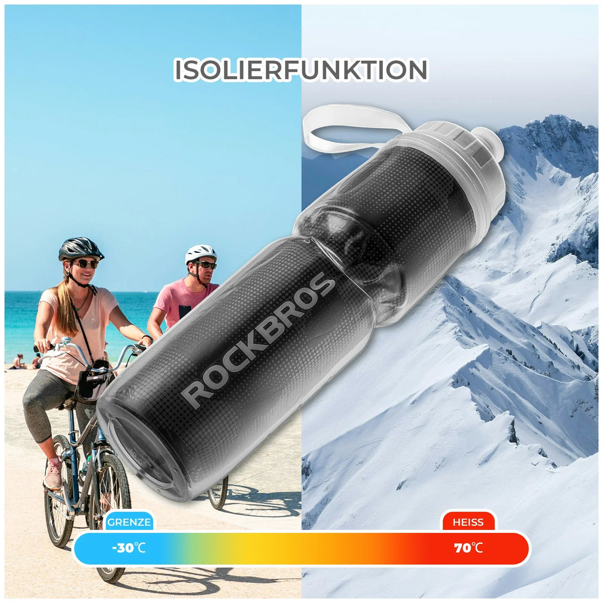 ROCKBROS Bidon rowerowy 670ML wyciskany