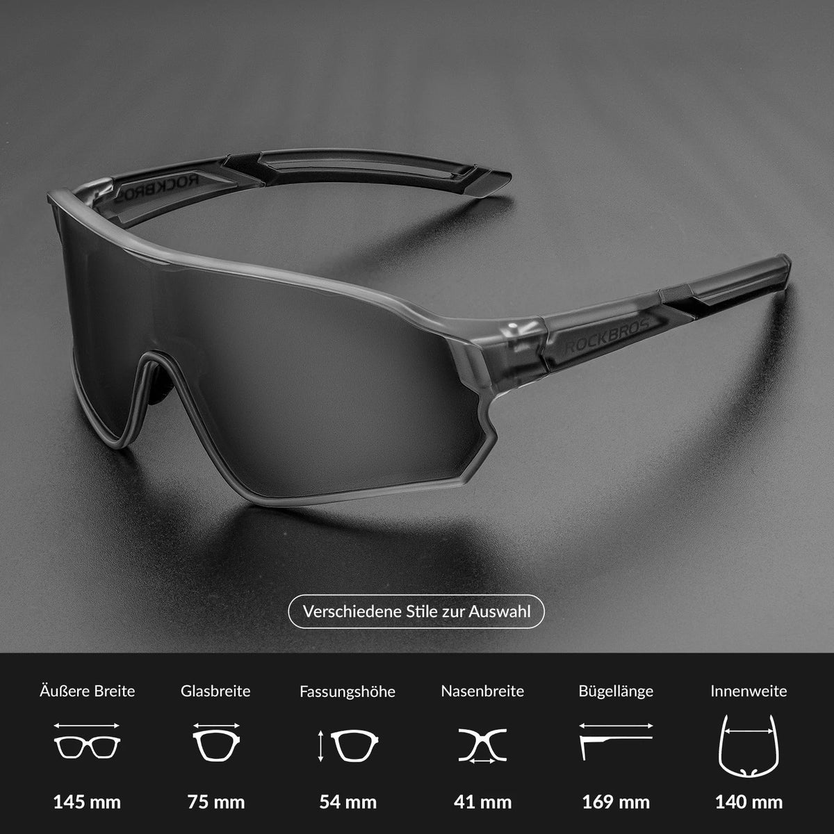ROCKBROS Ultralekka polaryzowana okulary rowerowe (UV400)