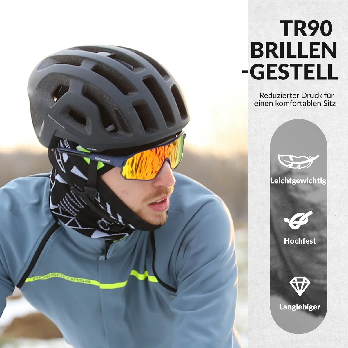 ROCKBROS Ultralekka polaryzowana okulary rowerowe (UV400)