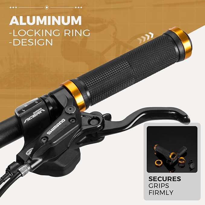 ROCKBROS Chwyty rowerowe 22mm z aluminiowym systemem Lock-On