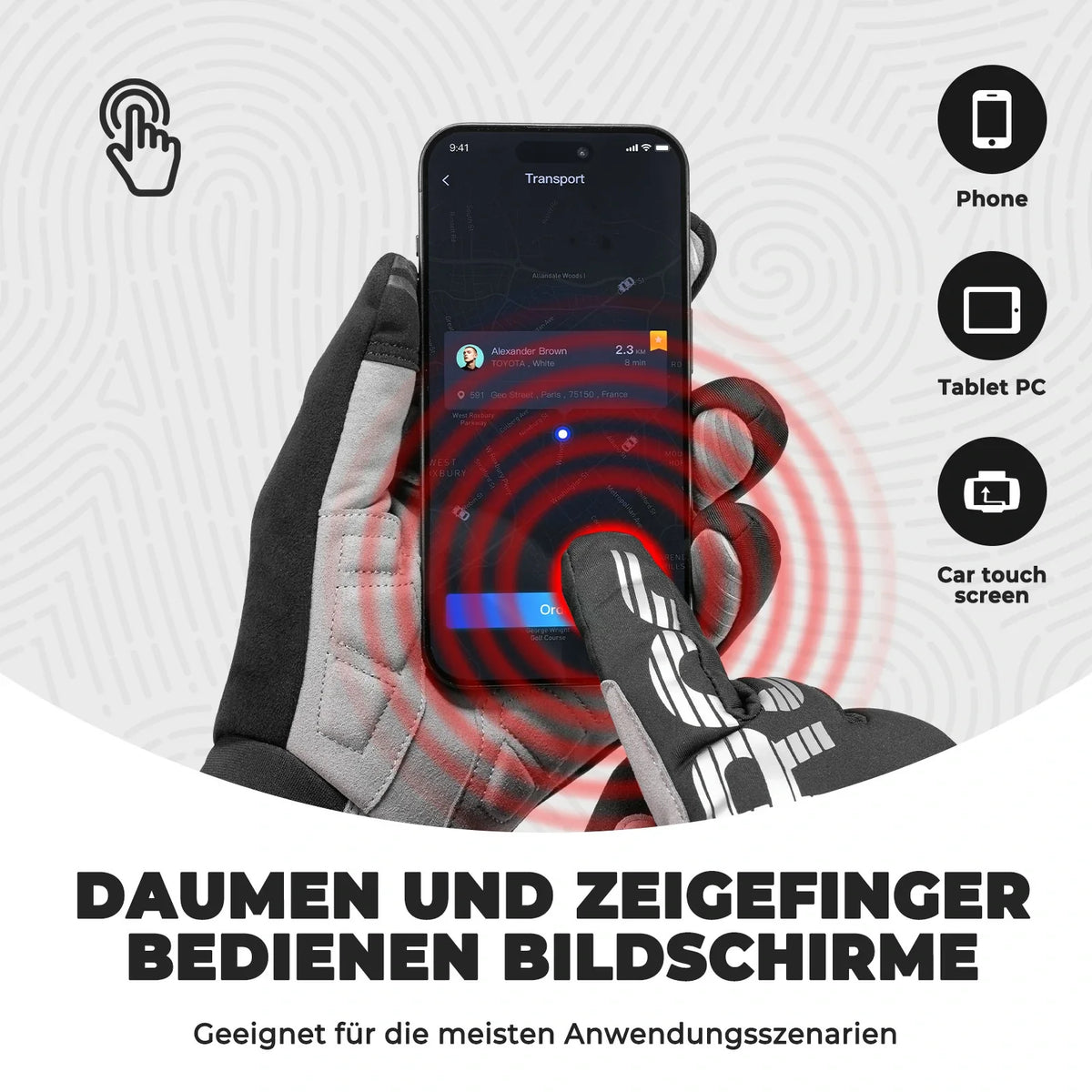 Rękawiczki rowerowe ROCKBROS Winter Thinsulate Ciepłe rękawiczki Touchscreen