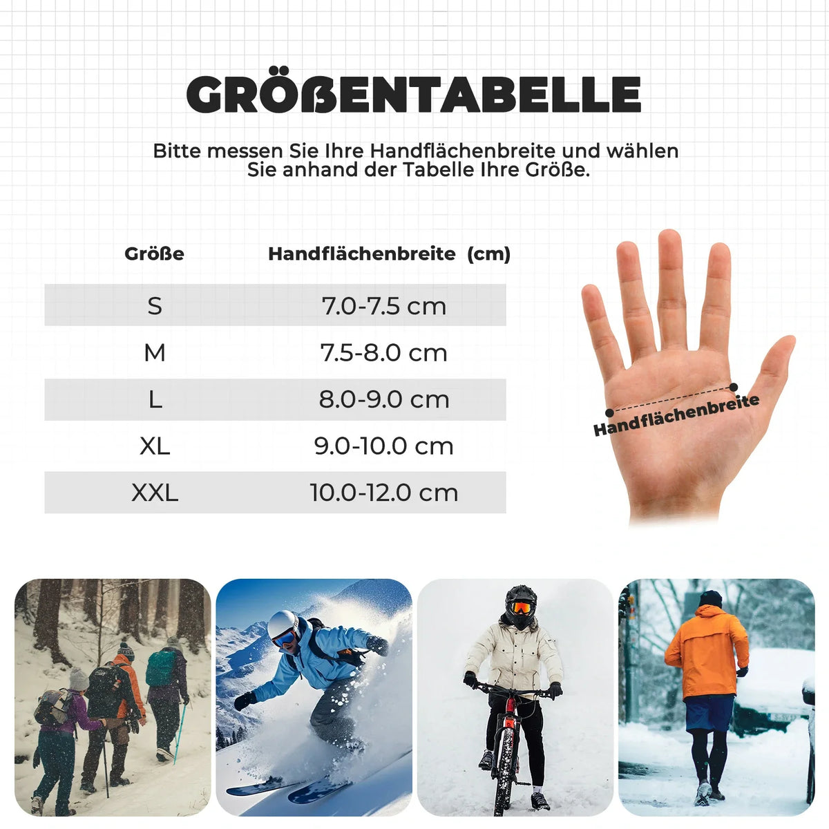 Rękawiczki rowerowe ROCKBROS Winter Thinsulate Ciepłe rękawiczki Touchscreen