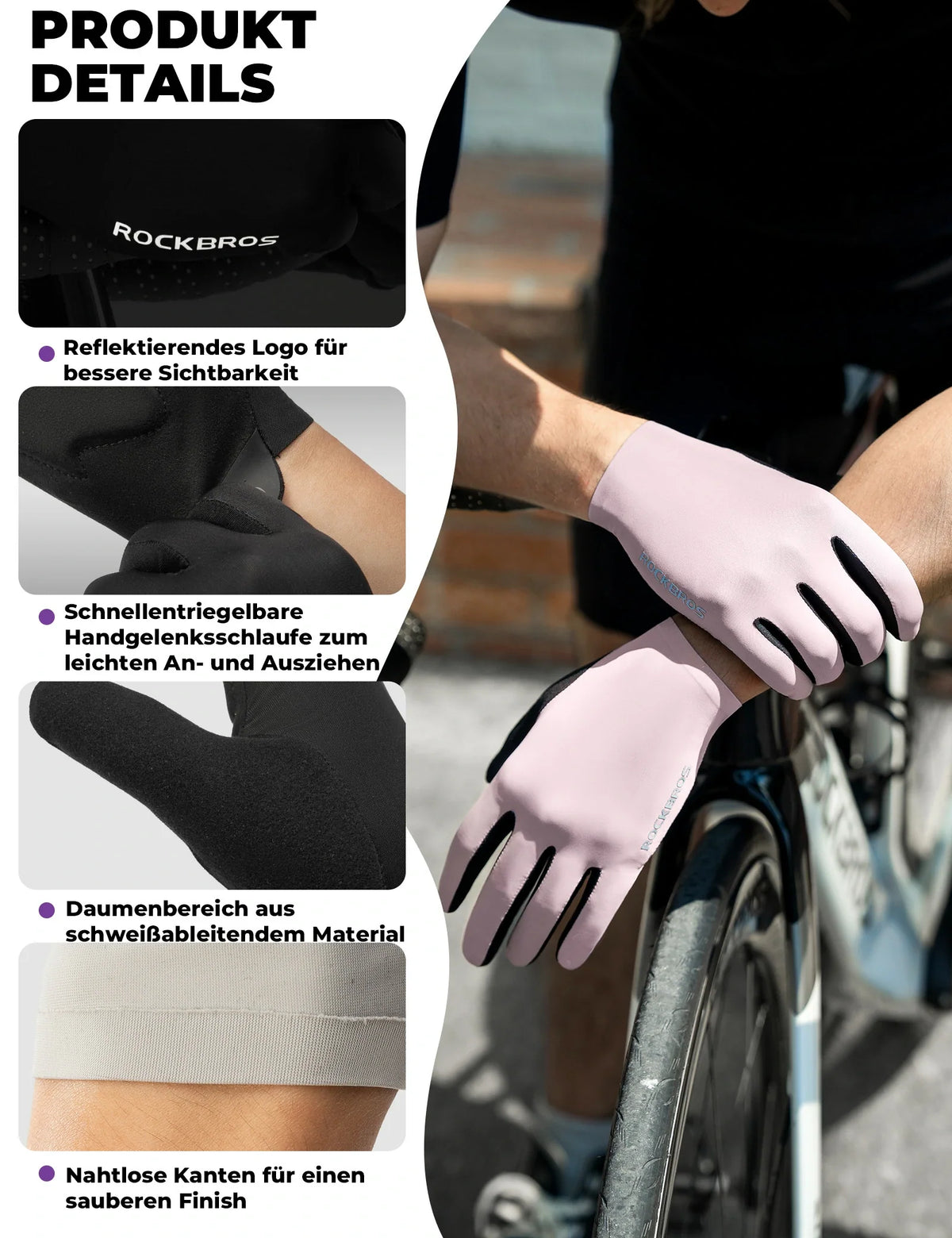 ROCKBROS Rękawice rowerowe