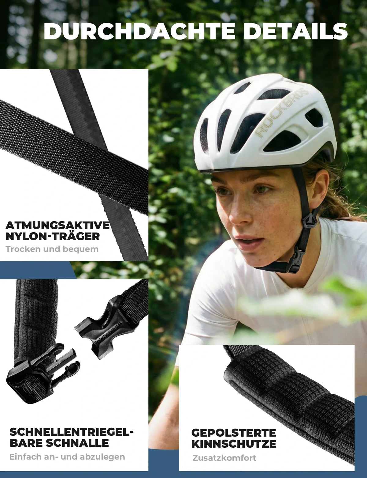 Kask rowerowy ROCKBROS 58-62cm Ultralekki 240g Antybakteryjny