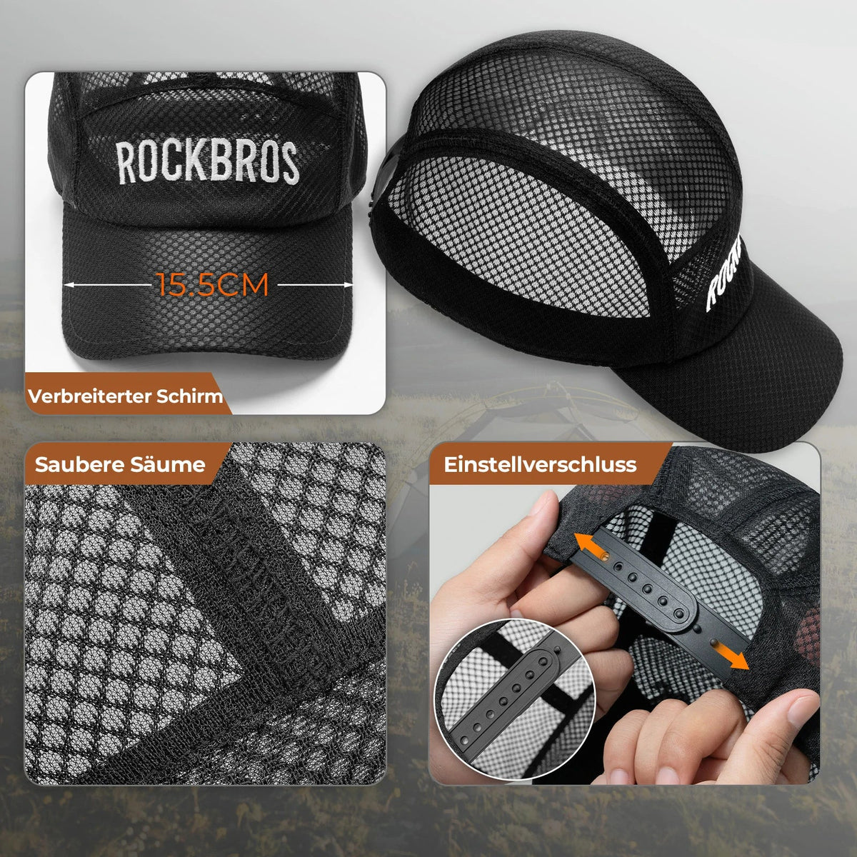 Czapka rowerowa ROCKBROS szybkoschnąca Outdoor Sport Caps ochrona UV czapka